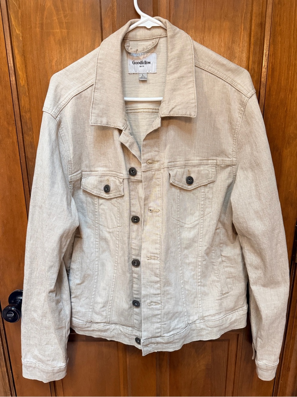 Goodfellow & Co Beige Denim Trucker Jacket